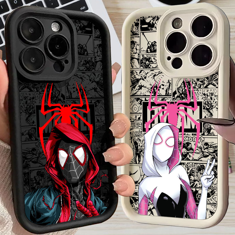 Phone Accessories Iphone - スパイダーマン マイルズ・モラレス グウェン マーベルコミックスケース Apple iPhone