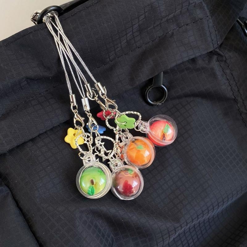 Phone Accessories For Teens - 91AF 遊び心のあるリトルフルーツ電話アクセサリー合金キーホルダー飾りスターチャームペンダント電話ロープ十代の女性に最適
