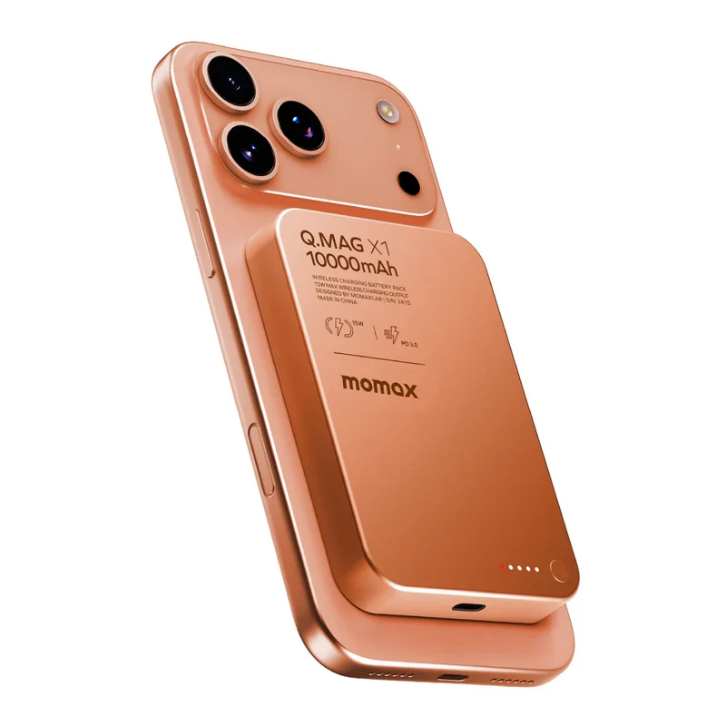 Power Bank Slim - MOMAX Apple MagSafe対応モバイルバッテリー、10000mAhスリム＆ポータブル、強力マグネット＆20W急速充電、iPhone 12-17＆iWatch対応