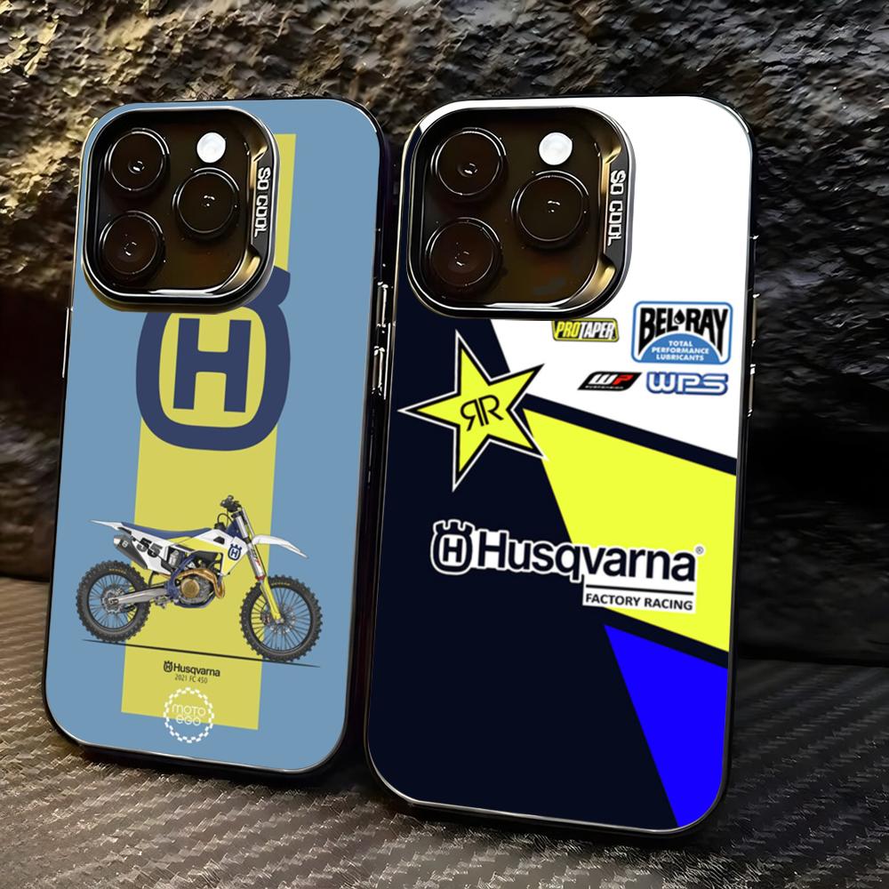 Phone Accessories Iphone - オートバイH-Husqvarnaes-S電話ケース lMDカラー シルバーシェル iPhone 17 16