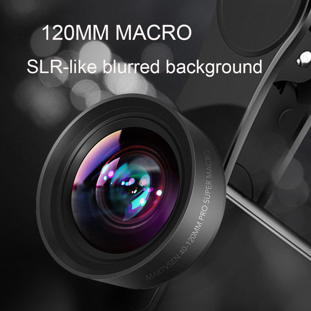 Lens Camera Clip - スーパーマクロプロフェッショナルカメラ,iPhone, Samsung,Android用,120mm, 5k,hd,10x,ユニバーサル,ズーム,レンズ