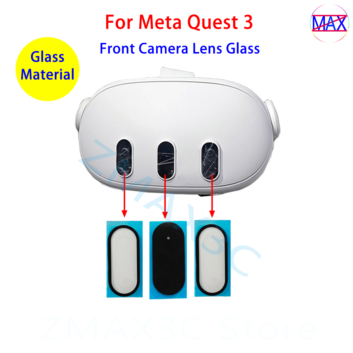 Lens Camera Clip - メタクエスト 3 VR ヘッドセットカメラレンズガラス交換用 Oculus Quest