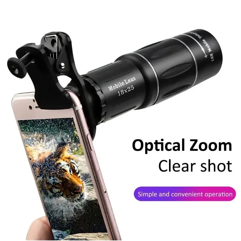 Lens Camera Clip - コンサート用ユニバーサル18倍望遠レンズクリップオン携帯電話カメラレンズ - 外付けズーム