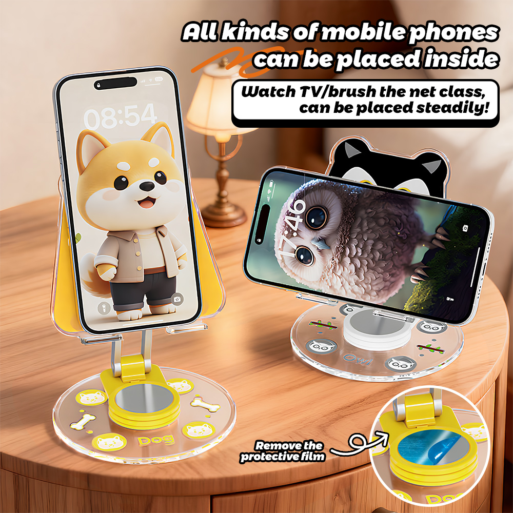 かわいい動物電話スタンド 360 回転可能折りたたみ式デスク - Phone Accessories For Teens のレビューと価格