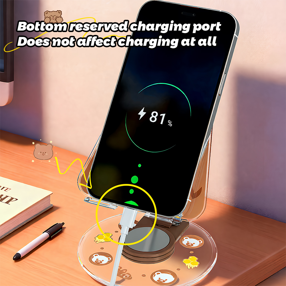 かわいい動物電話スタンド 360 回転可能折りたたみ式デスク - Phone Accessories For Teens のレビューと価格