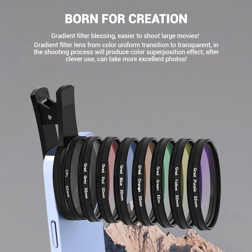 52 ミリメートル携帯電話レンズユニバーサル偏光カメラクリッ - Lens Camera Clip のレビューと価格