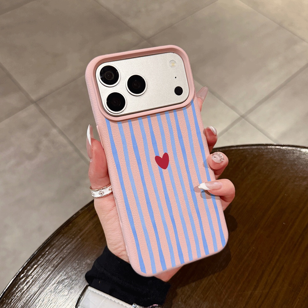 縦縞ハート柄iPhoneケース iPhone 17 16 1 - Phone Accessories Iphone のレビューと価格