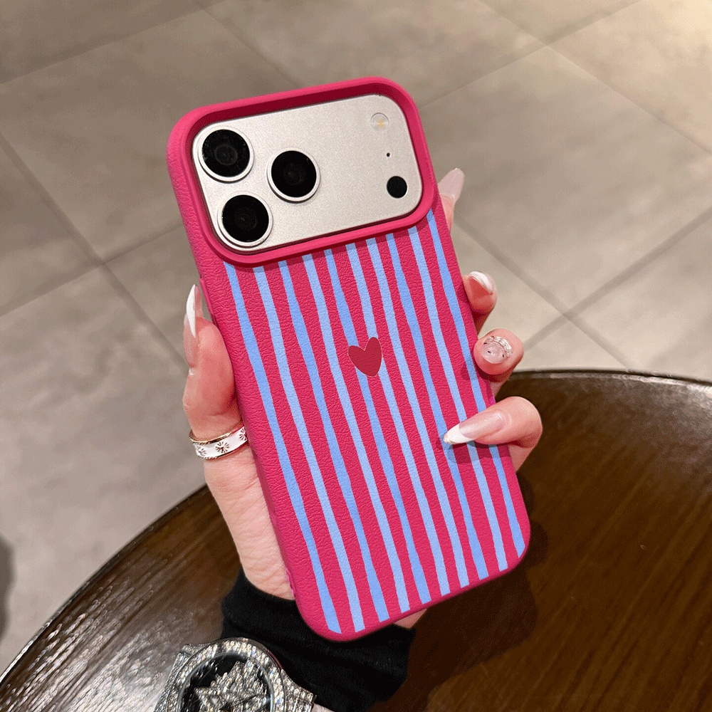 縦縞ハート柄iPhoneケース iPhone 17 16 1 - Phone Accessories Iphone のレビューと価格
