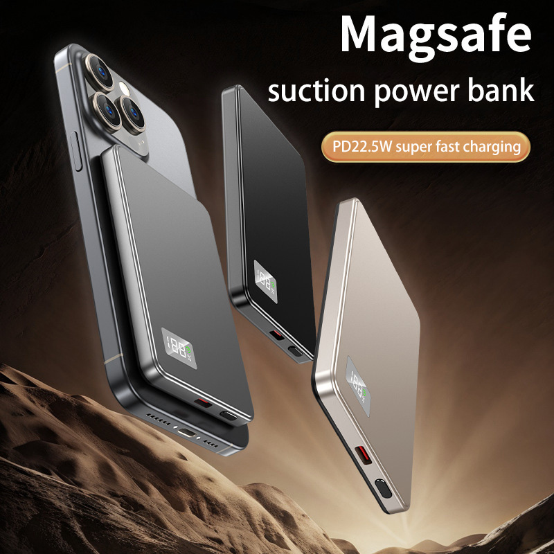 50000mAh超薄型パワーバンク 磁気ワイヤレス急速充電  - Power Bank Slim のレビューと価格