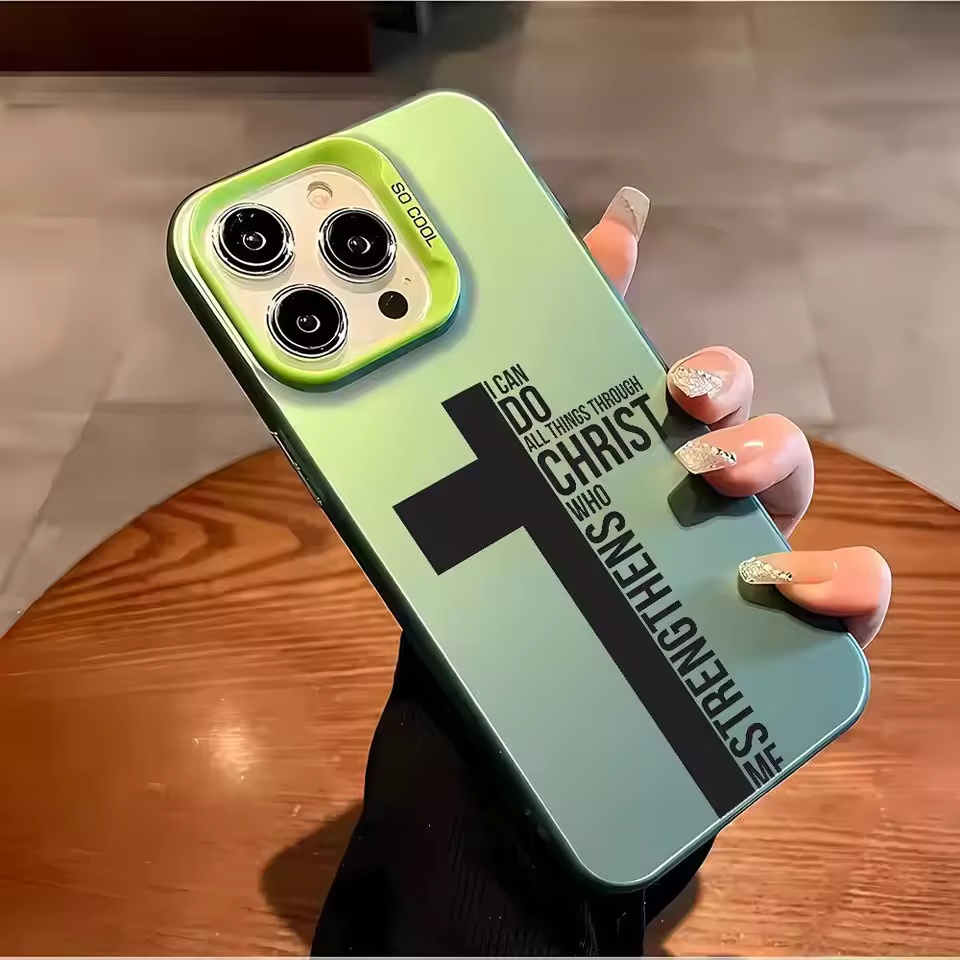 指紋防止クロス聖書柄iPhoneケース iPhone 17  - Phone Accessories Iphone のレビューと価格