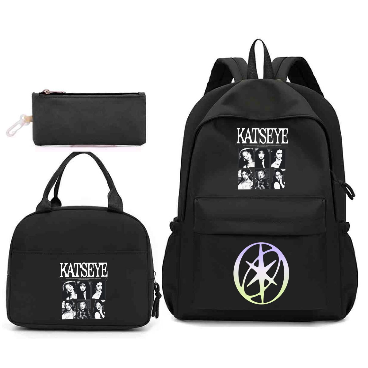 キャッツアイプリント 3 in 1 バックパックセット リュ - Phone Accessories For Teens のレビューと価格