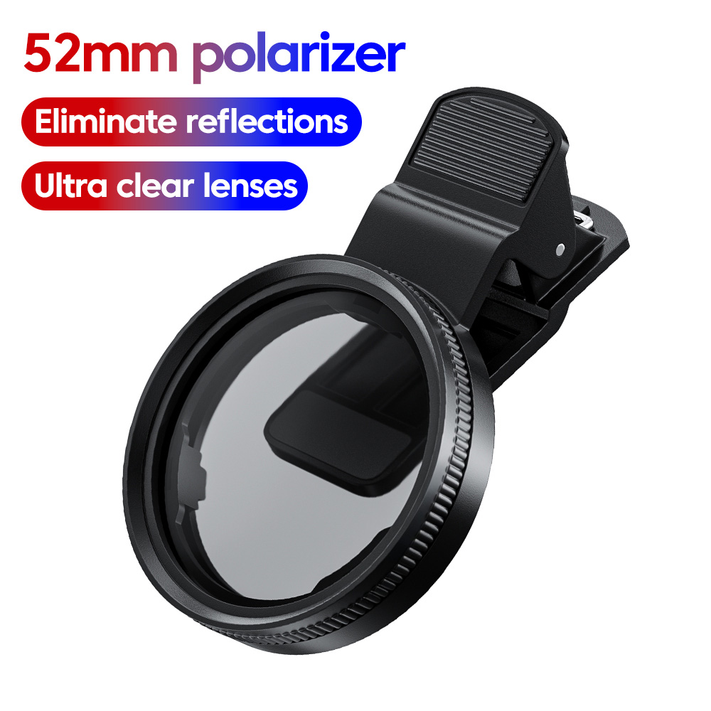 52MM円形ユニバーサルポータブル偏光子カメラレンズクリップ - Lens Camera Clip のレビューと価格