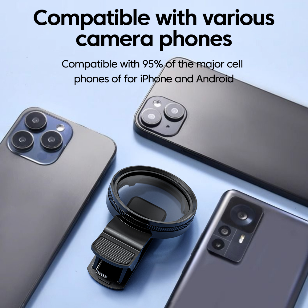 52MM円形ユニバーサルポータブル偏光子カメラレンズクリップ - Lens Camera Clip のレビューと価格