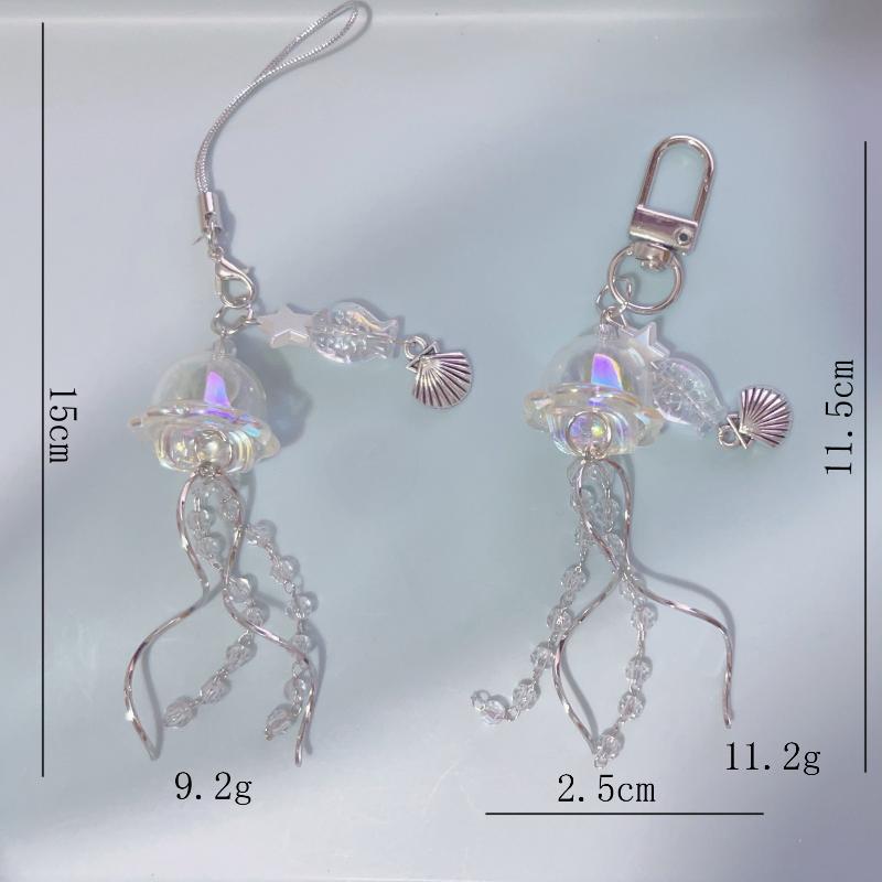 ビーズ付き携帯電話ストラップ スターシーシェル クラゲキーホ - Phone Accessories For Teens のレビューと価格