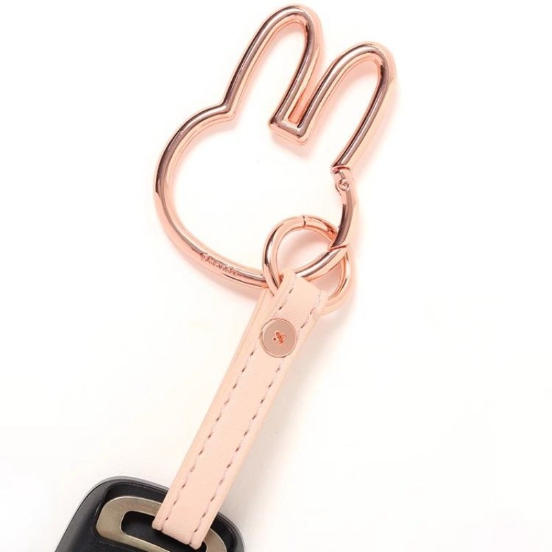 ミッフィー キーホルダー かわいい漫画ウサギの頭のキーリング - Phone Accessories For Teens のレビューと価格