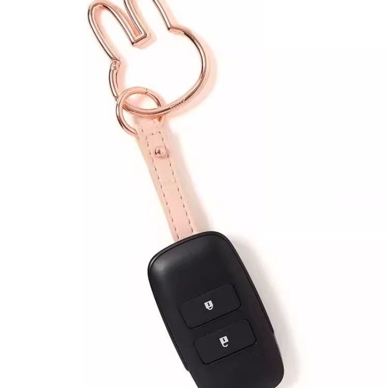 ミッフィー キーホルダー かわいい漫画ウサギの頭のキーリング - Phone Accessories For Teens のレビューと価格
