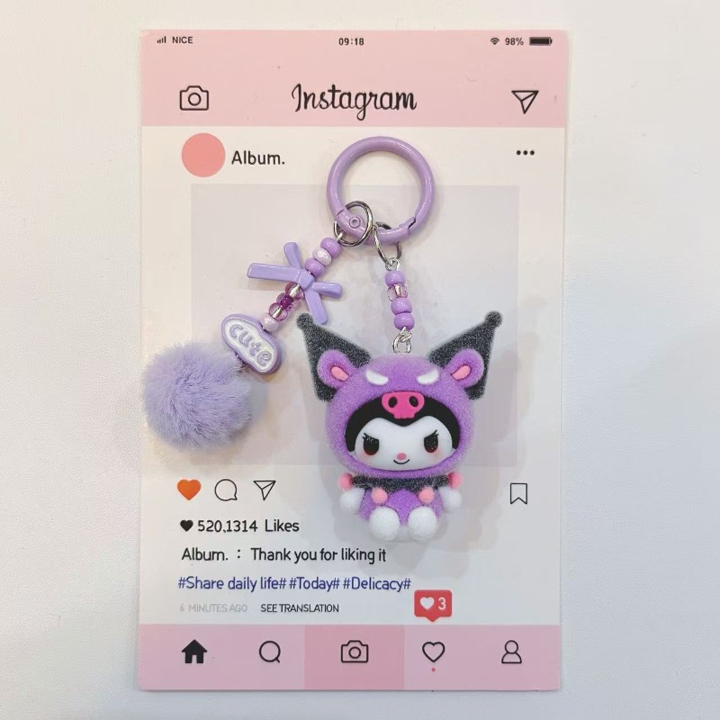ファッションクロミフィギュア樹脂キーホルダーかわいい漫画プリ - Phone Accessories For Teens のレビューと価格