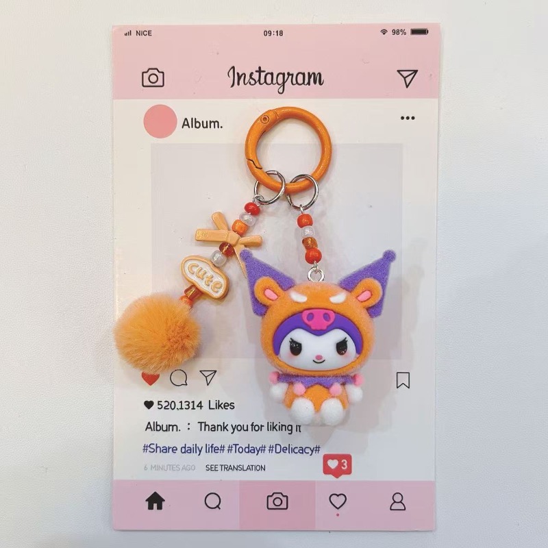 ファッションクロミフィギュア樹脂キーホルダーかわいい漫画プリ - Phone Accessories For Teens のレビューと価格