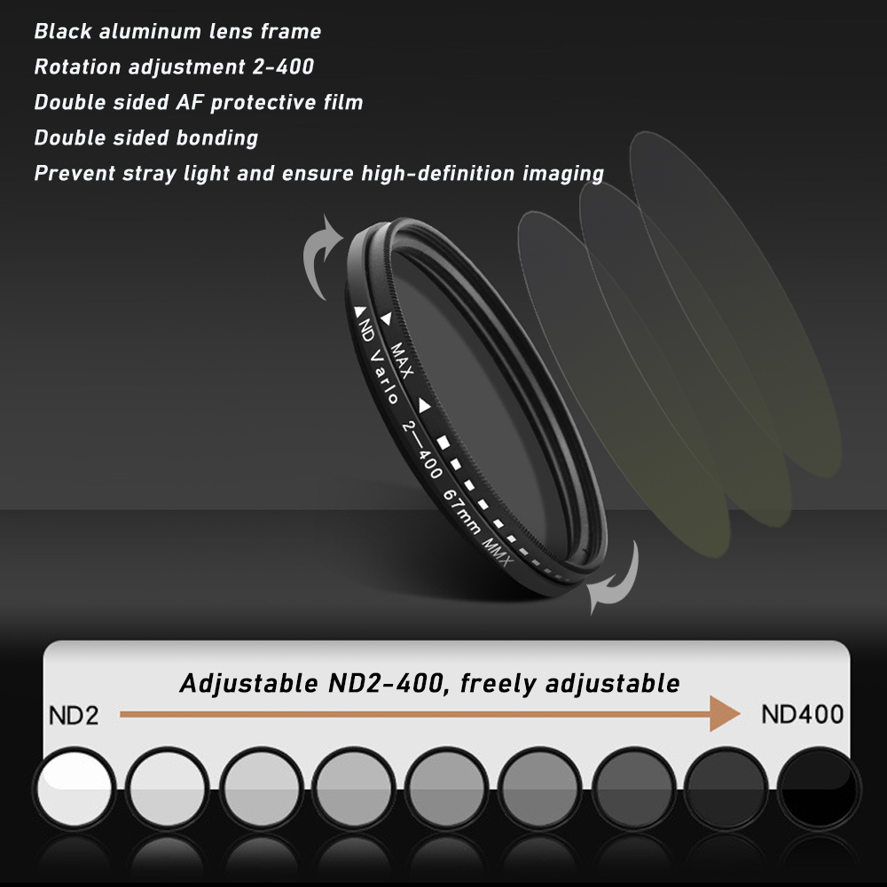 67mmクリップオンND2-400スマホカメラレンズフィルタ - Lens Camera Clip のレビューと価格
