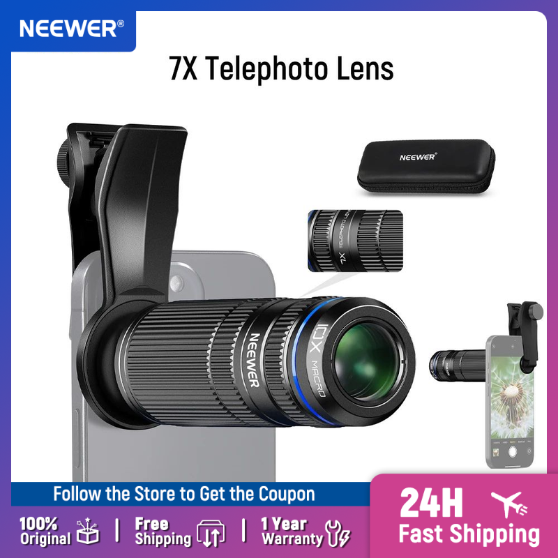 NEEWER 7X 望遠レンズ 電話カメラレンズクリップ付き - Lens Camera Clip のレビューと価格