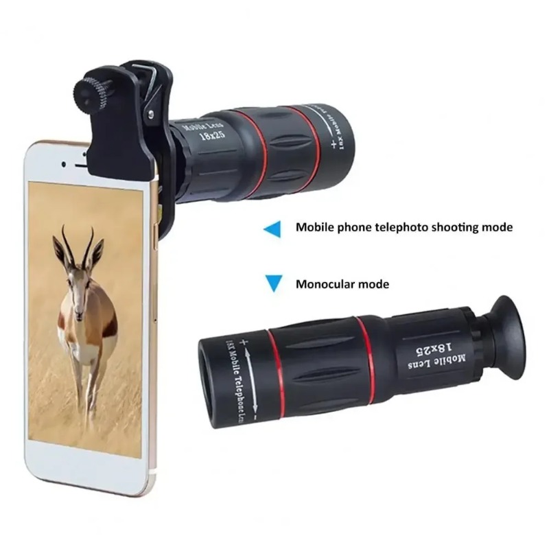 コンサート用ユニバーサル18倍望遠レンズクリップオン携帯電話 - Lens Camera Clip のレビューと価格