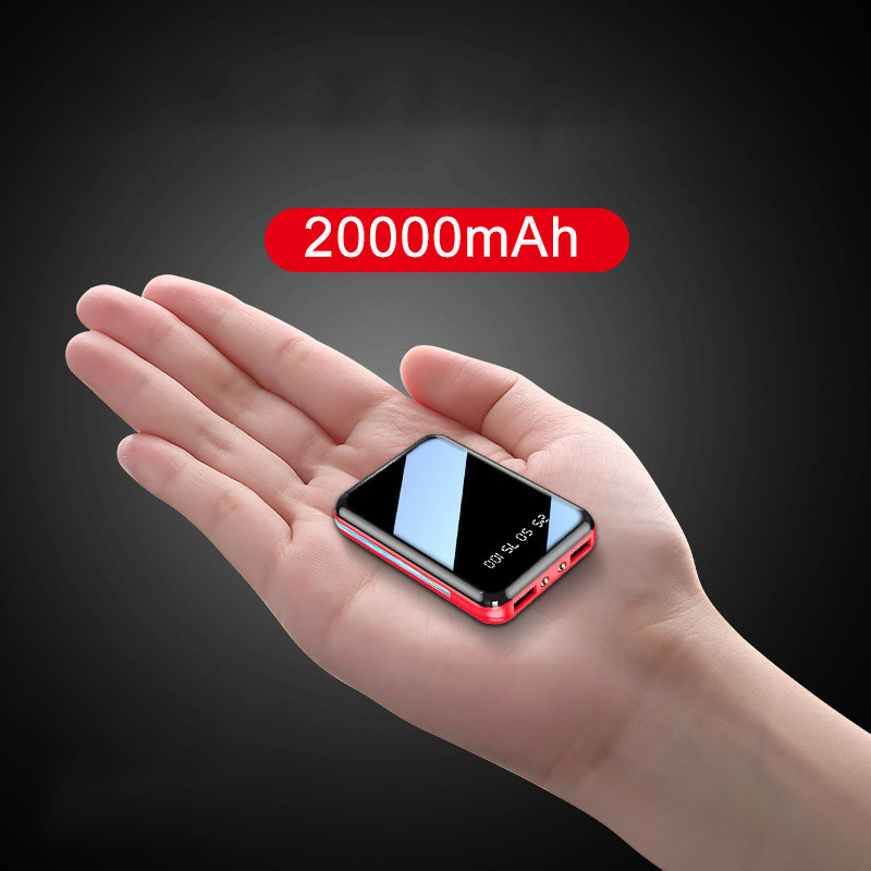 20000mAh ミニパワーバンクポータブル充電器ミラースク - Power Bank Slim のレビューと価格